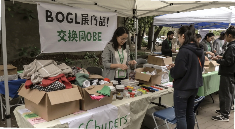 社区闲置物品交换现场预览图