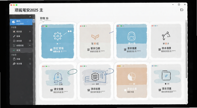 笔安2025软件主界面功能布局预览图