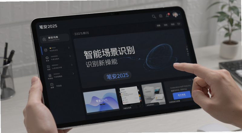 笔安2025新功能智能场景识别操作界面预览图
