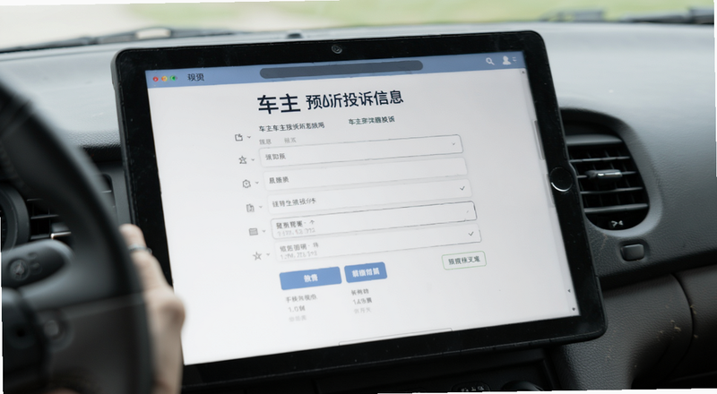 车主填写投诉信息界面预览图
