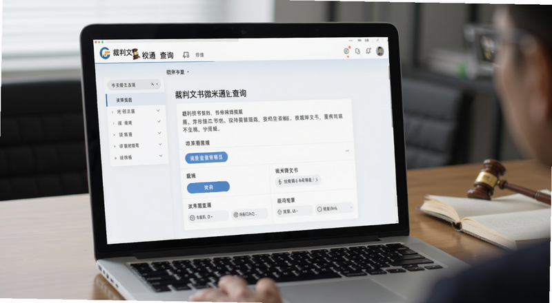 裁判文书微米通查询界面展示图
