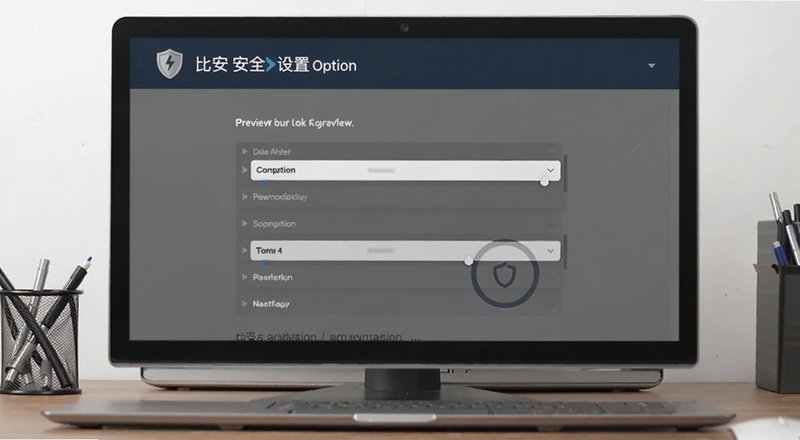 比安安全设置选项页面预览图