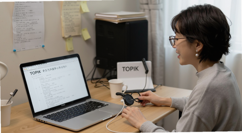TOPIK中高级听力精听训练场景图