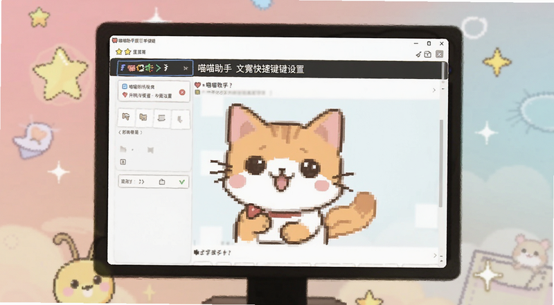 喵喵助手颜文字快捷键设置界面预览图