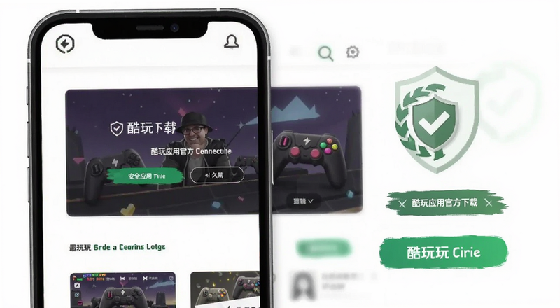 酷玩应用官方下载页面安全标识展示图