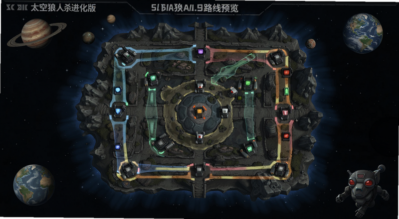 太空狼人杀进化版地图走位路线预览图
