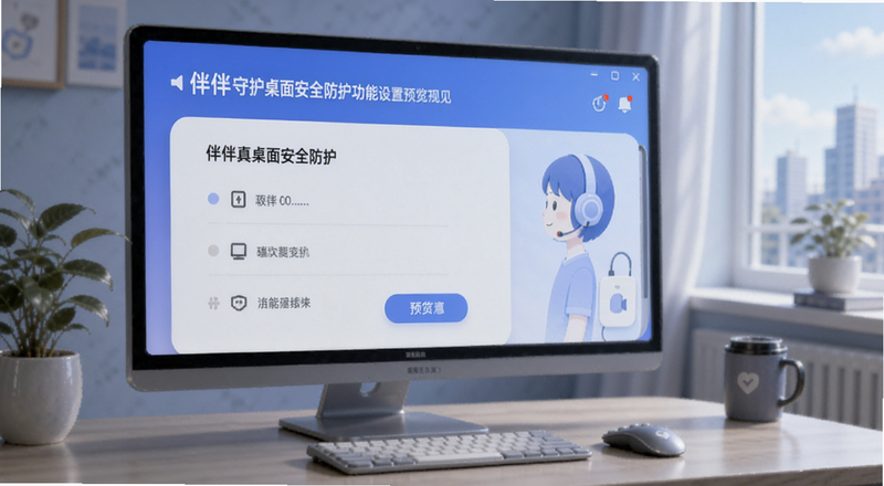 伴伴守护桌面安全防护功能设置预览图