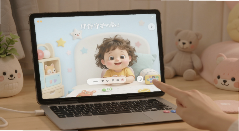 伴伴守护桌面绑定孩子手机操作界面预览图