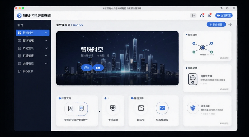 智珠时空租房管理软件主界面概览图