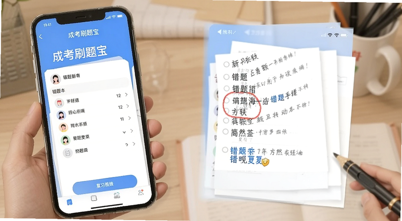 成考刷题宝错题本复习界面预览图