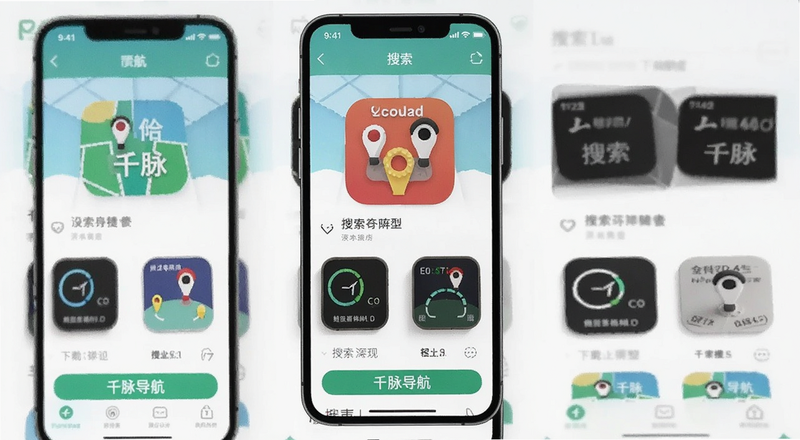 手机应用商店搜索千脉导航app下载界面预览图