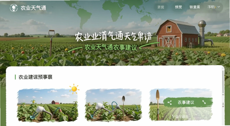 农业天气通农事建议页面预览图