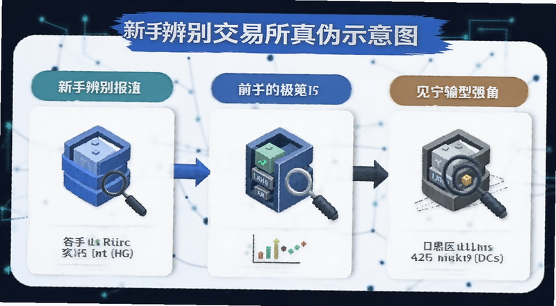 新手辨别交易所真伪步骤示意图