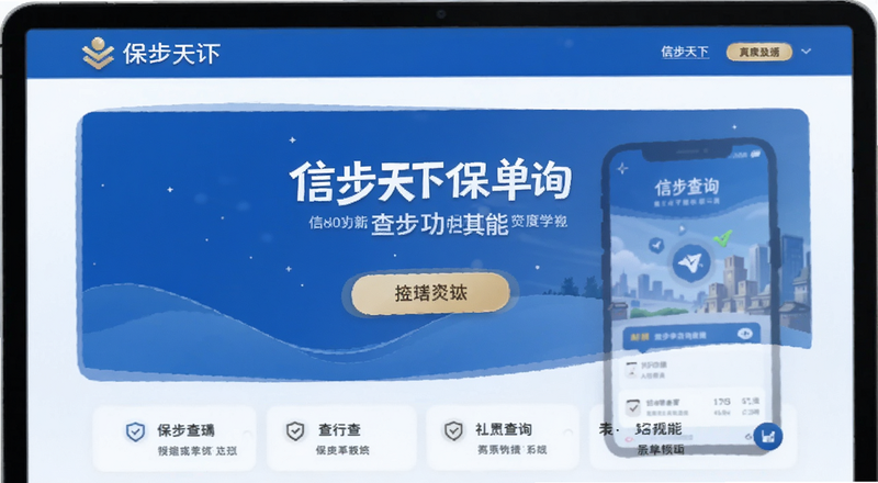 信步天下保单查询功能界面预览图