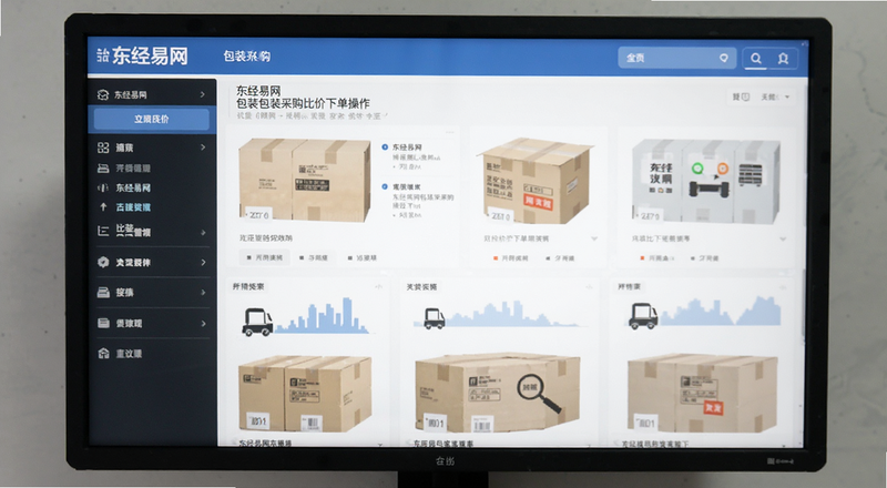 东经易网包装采购比价下单操作界面图