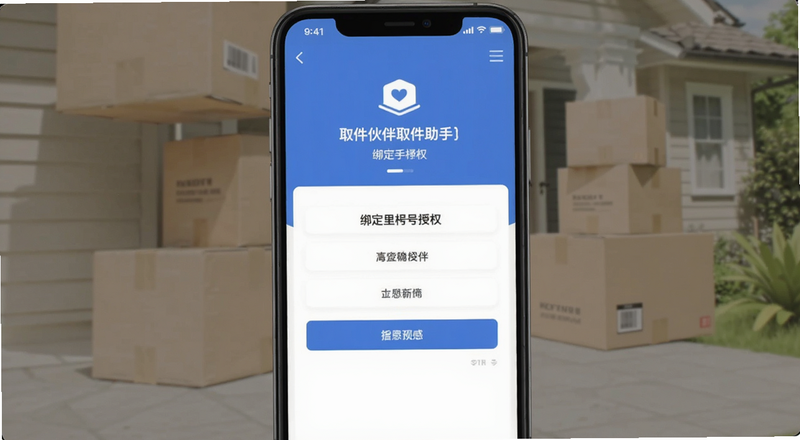 取件伙伴取件助手绑定手机号授权页面预览图