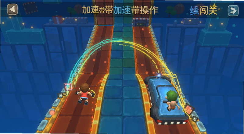 画线闯关游戏反弹角度与加速带操作预览图