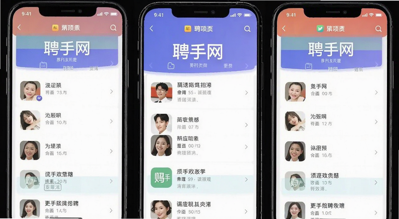 聘手网招聘APP岗位列表界面预览图