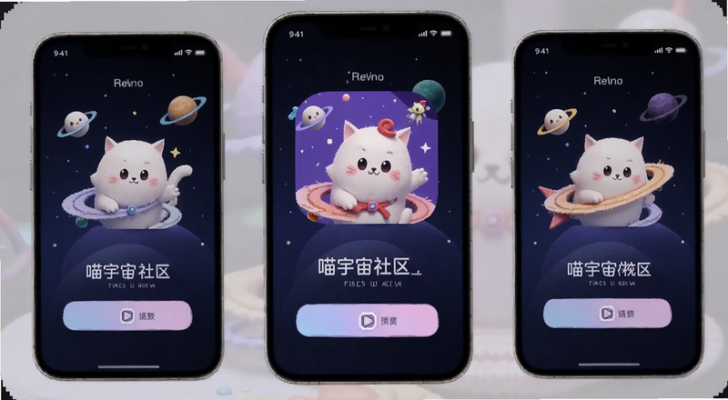 喵宇宙社区App启动界面预览图