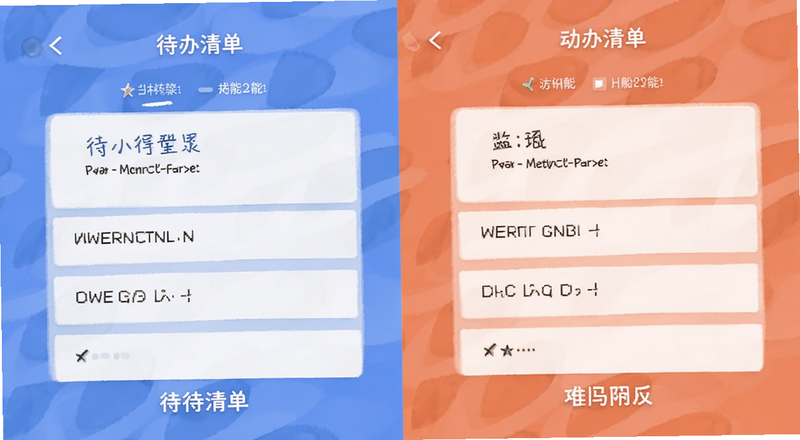 待办清单软件界面功能对比图