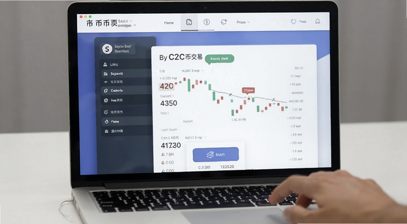 币按C2C法币交易买卖操作页面预览图