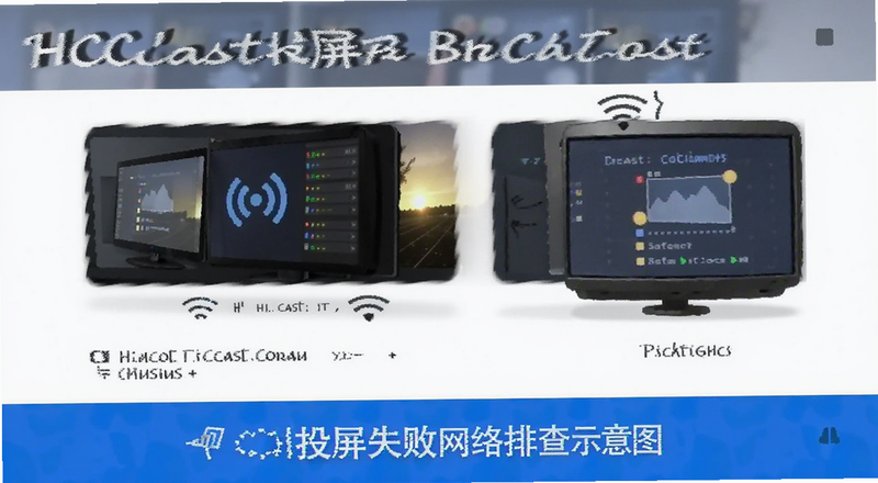 HCCast投屏失败网络排查示意图