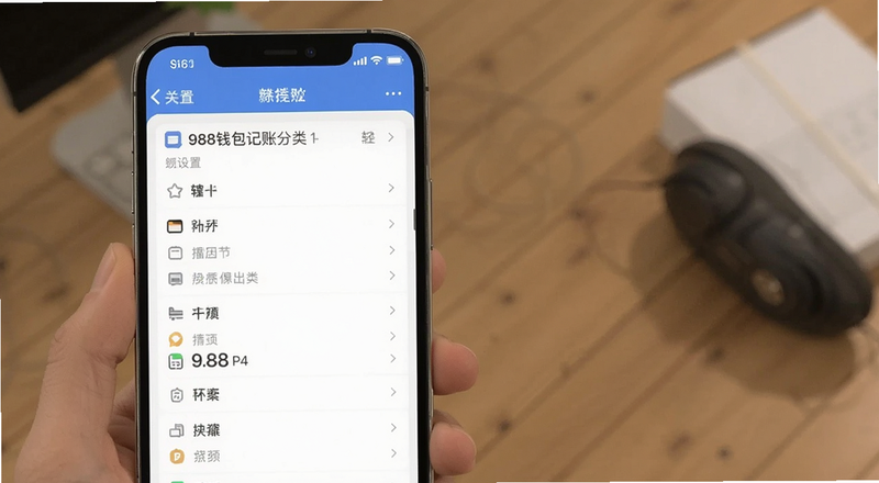 988钱包记账分类设置界面预览图