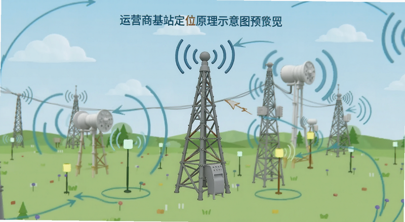 运营商基站定位原理示意图预览图