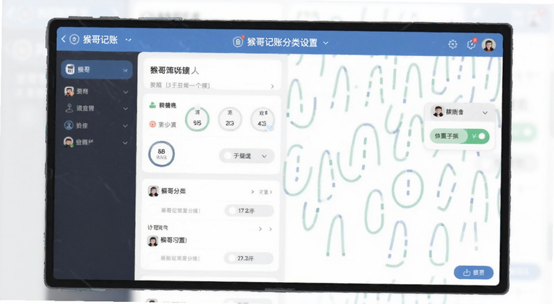 猴哥记账分类设置界面预览图