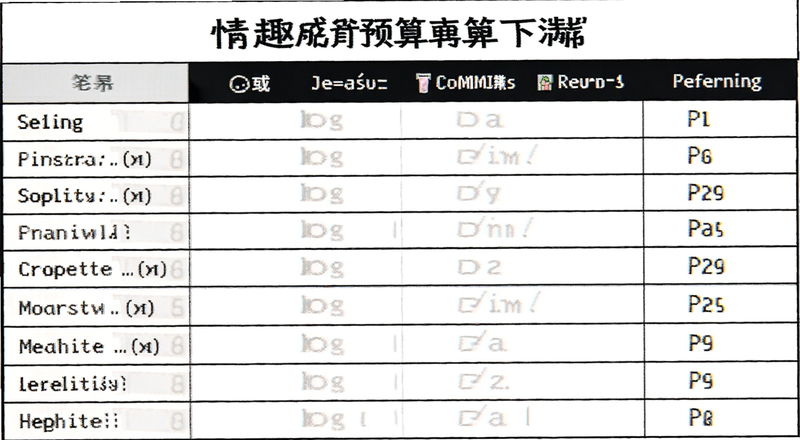 情趣用品开店成本预算清单表格图