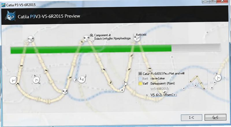 Catia P3 V5-6R2015官方版安装进度条与组件选择界面预览图