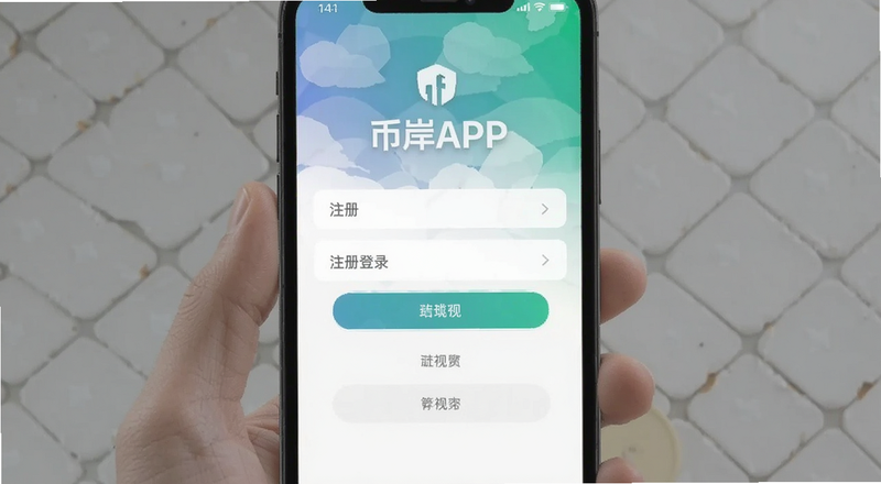 币岸APP注册登录界面预览图