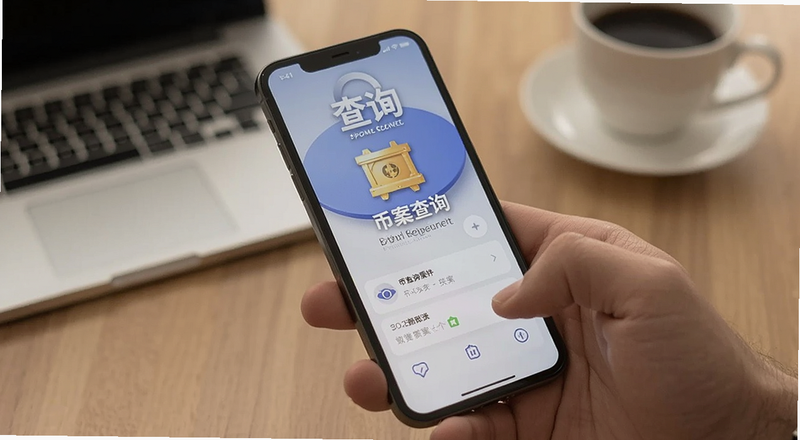 币案查询渠道手机屏幕展示图