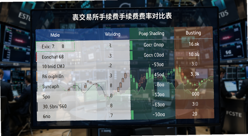 交易所手续费费率对比表预览图