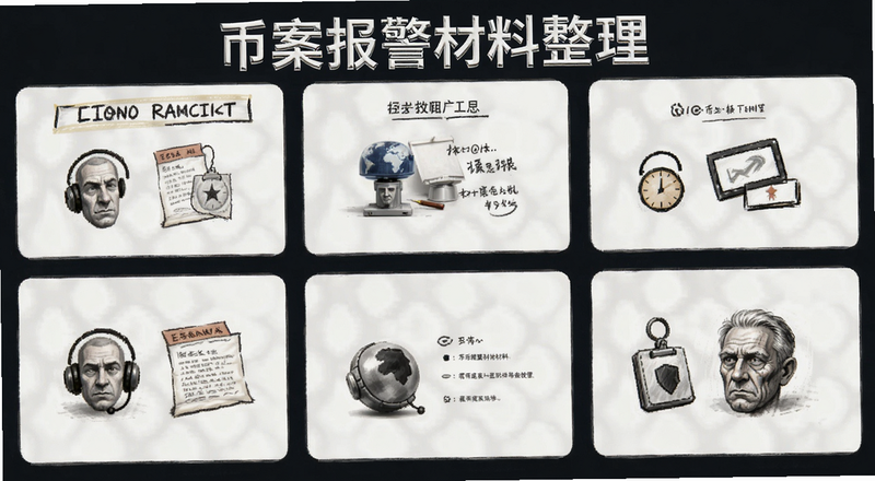 币案报警材料整理图