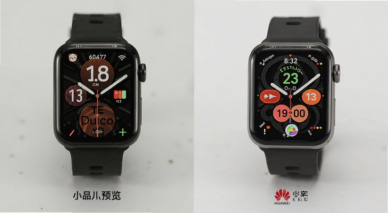 华为小米苹果手表自定义表盘效果对比预览图