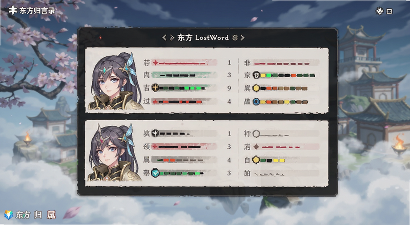 ��������¼����LostWord��ɫ�������Ԥ��ͼ