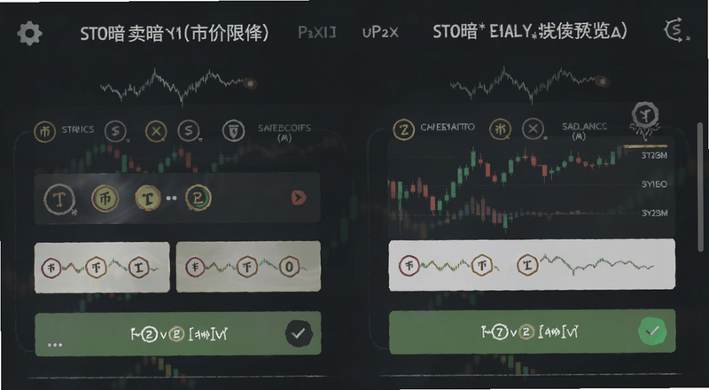 币暗卖出市价限价选择与成交确认预览图
