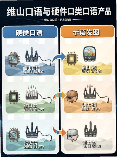 维山口语与硬件类口语产品对比示意图