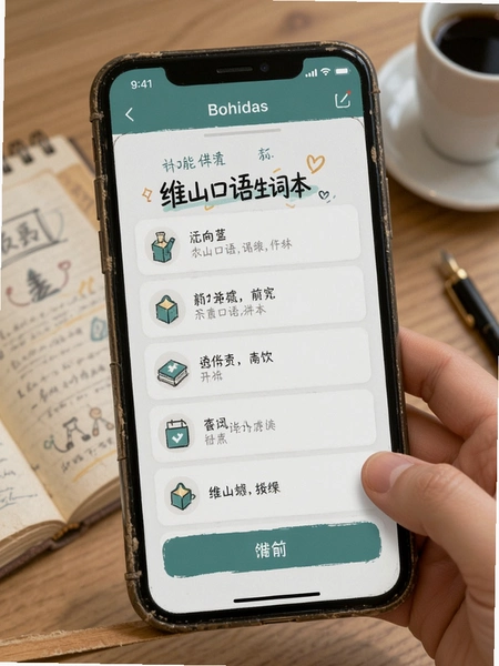 维山口语生词本功能页面