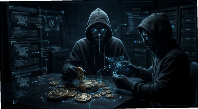 虚拟货币暗网交易概念图预览图