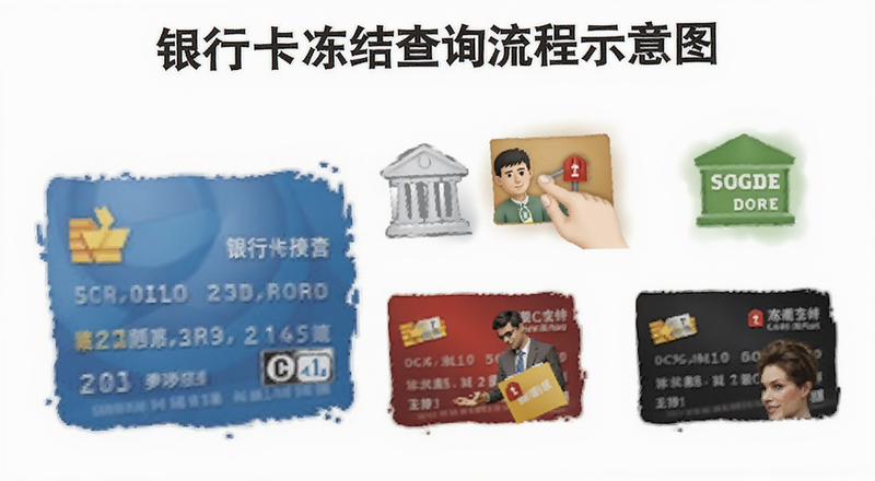 银行卡冻结查询流程示意图