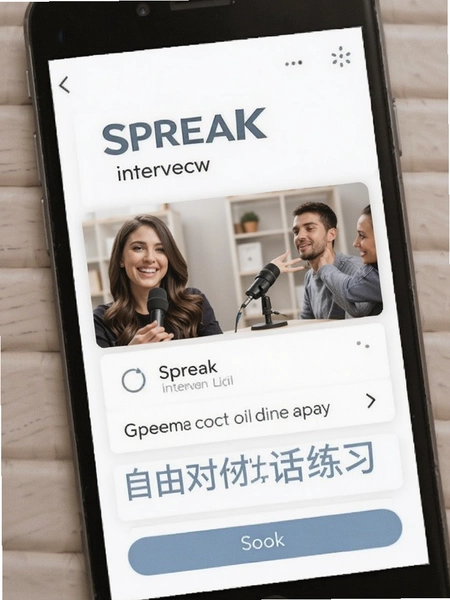 Spreak英语面试口语提升 自由对话练习界面
