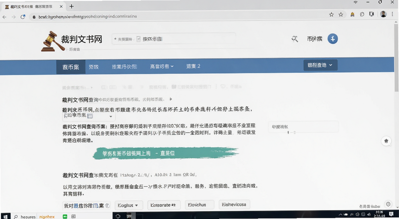 裁判文书网查询币案页面预览图