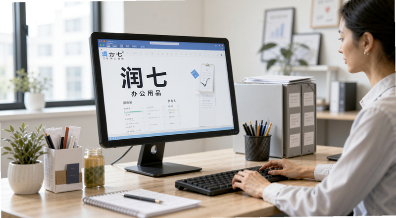润七商贸办公用品采购场景图