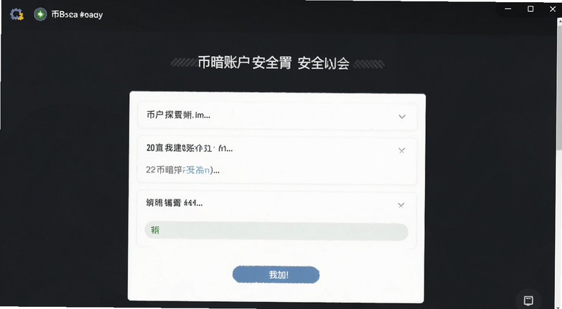 币暗账户安全设置页面截图