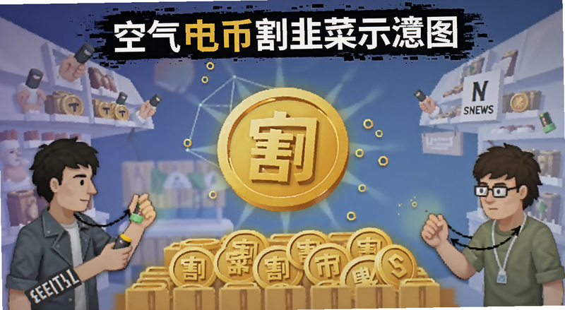 空气币割韭菜示意图