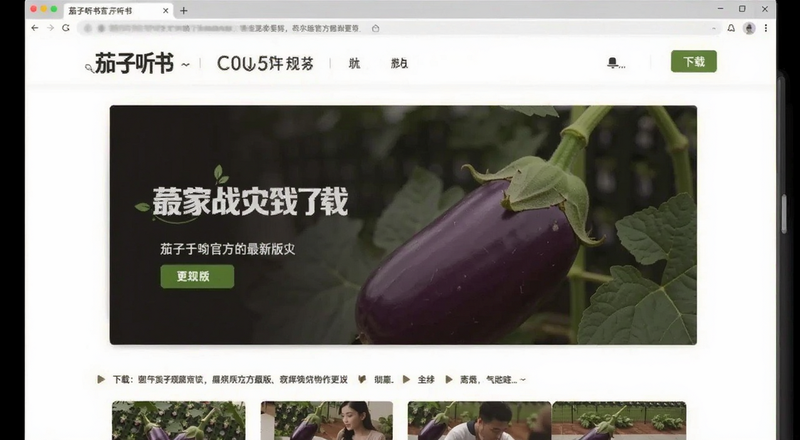 茄子听书官方最新版下载页面预览图