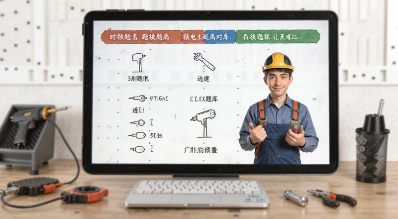 电工刷题题库选择对比图