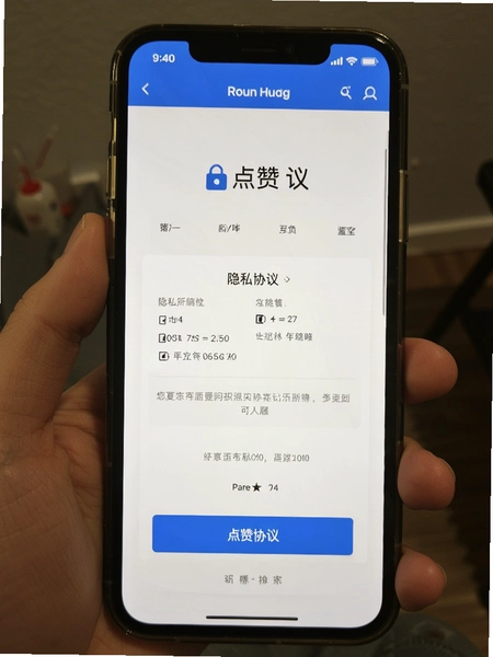 点赞融 隐私协议 页面